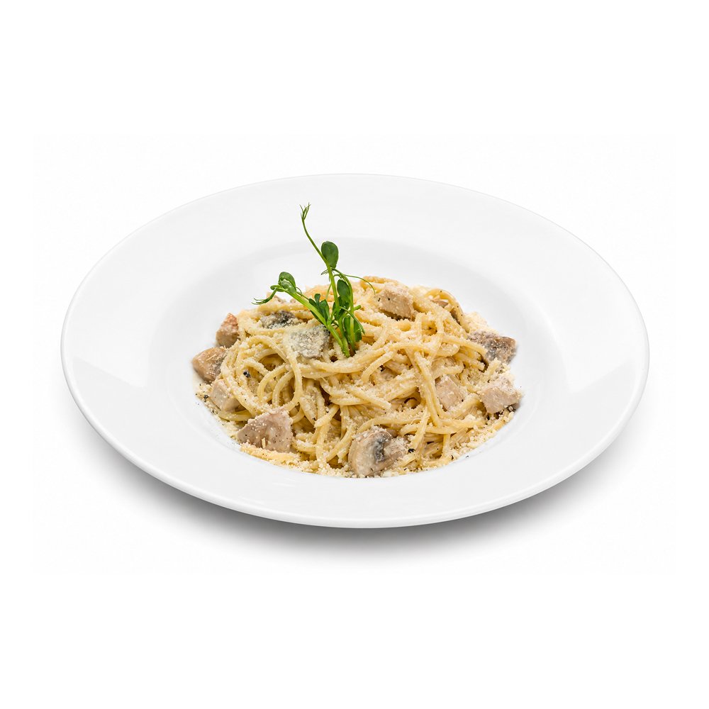 Паста с белыми грибами и курицей (320г)